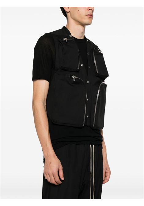 gilet cargo uomo nero RICK OWENS | RU01E5767 TE09